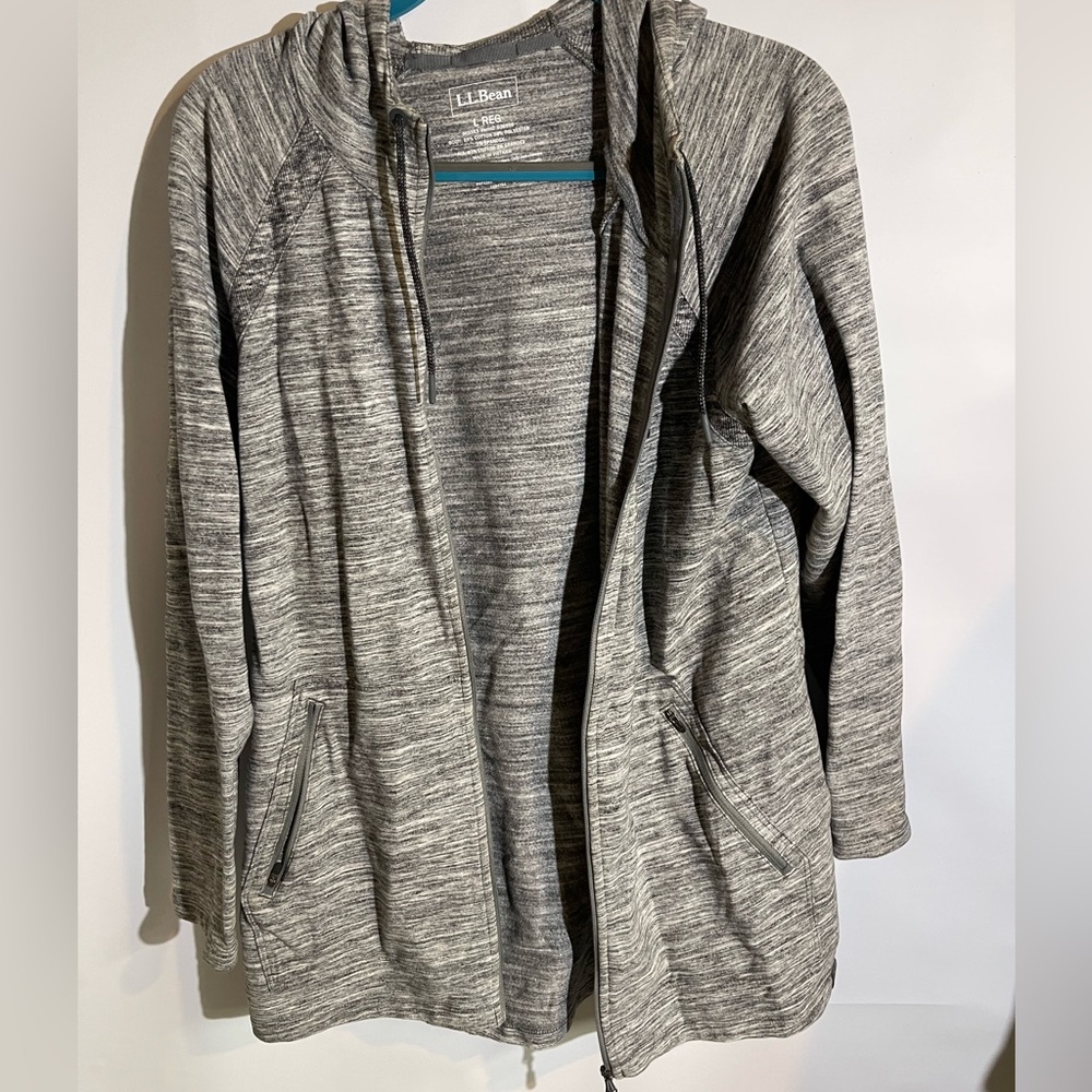 L.L. Bean Heathered Gray Activewear Hoodie